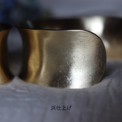 【kubire くびれ】3.0 ワイドバングル /幅30㎜ / 内反り/ 真鍮 10枚目の画像