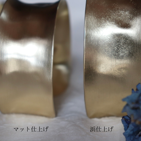 【kubire くびれ】3.0 ワイドバングル /幅30㎜ / 内反り/ 真鍮 8枚目の画像