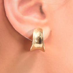 耳環無鎳啞光銀 UER-216 金屬過敏兼容 第3張的照片