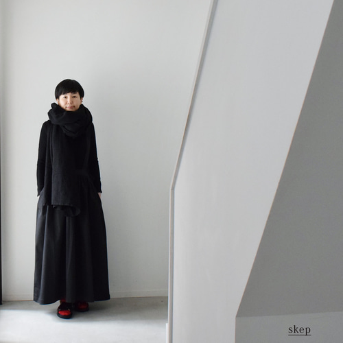 skep ギャザージャンパースカート ブラック 黒 ギャザージャンパースカート：黒［SK03JSBK］ | skep-online shop