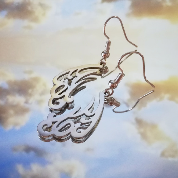 【新風】阿拉伯設計「WIND」人物圖案耳環【客製化】（免費更換耳環配件） 第1張的照片
