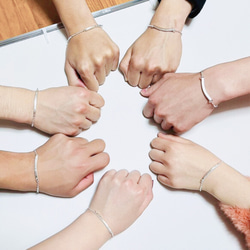 ペアにもなるメンズブレスレットオーダーメイド刻印3.0ｍｍ角 2枚目の画像