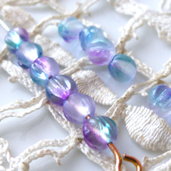 小粒紫陽花メロン　チェコビーズ　Czech Glass Beads10個 2枚目の画像