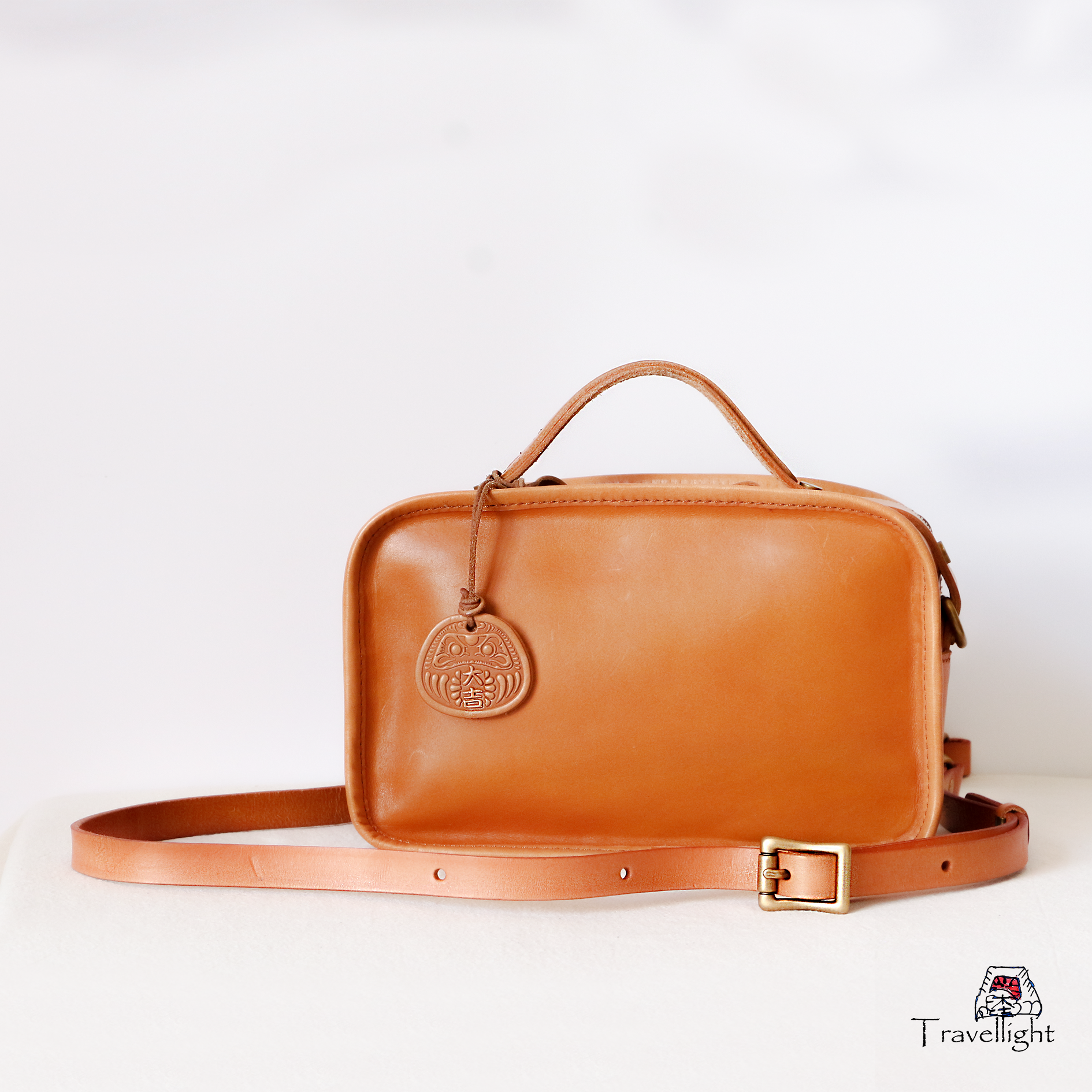 本革コンパクトな牛革ショルダーバッグミニ収納バッグ