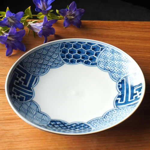 染付祥瑞5寸皿 約15.7cm 中皿 ittou 通販 9763874｜Creema(クリーマ