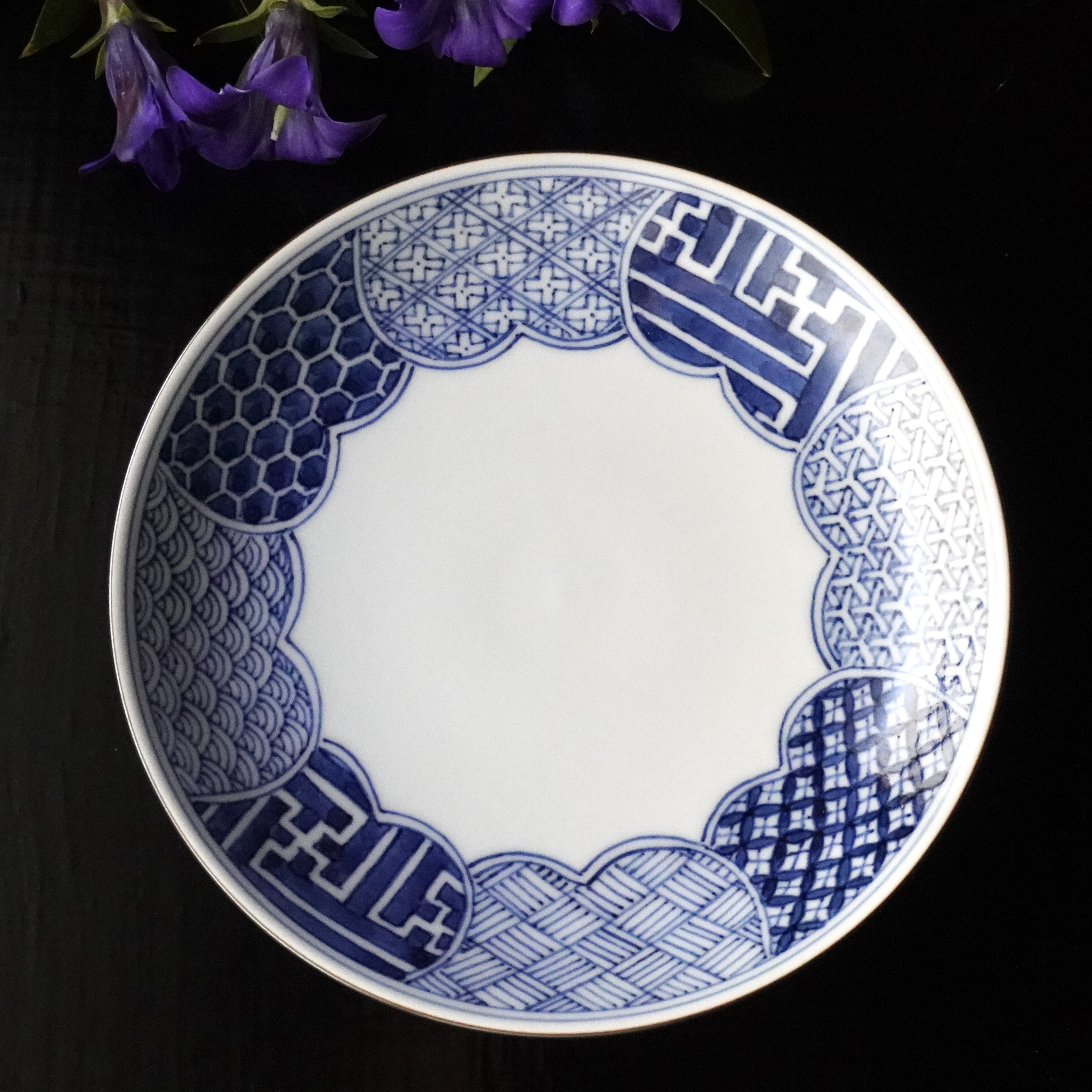 染付祥瑞５寸皿 約15.７cm 4,810円