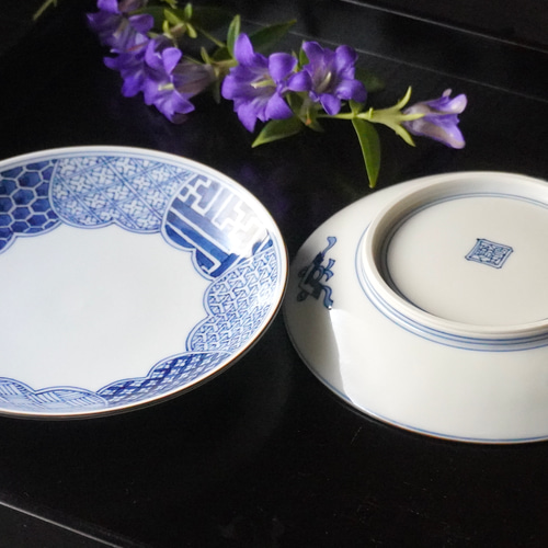 染付祥瑞5寸皿 約15.7cm 中皿 ittou 通販 9763874｜Creema(クリーマ)