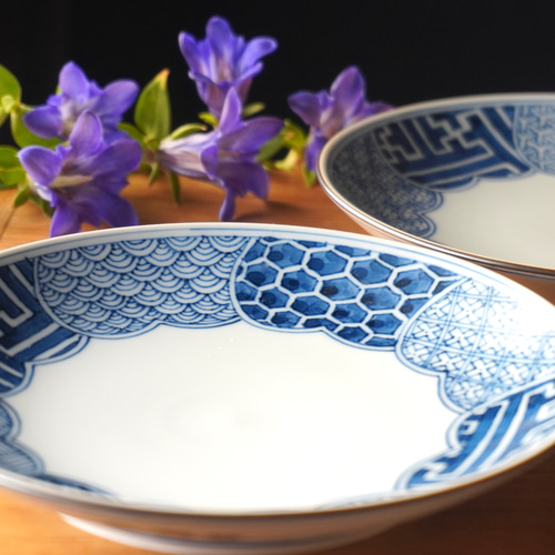 染付祥瑞5寸皿 約15.7cm 中皿 ittou 通販 9763874｜Creema(クリーマ)