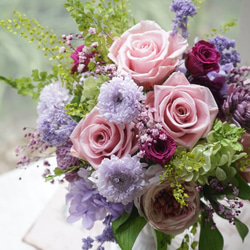 ＊*..華やかピンクローズアレンジ..＊°.プリザーブドフラワー 華やかピンクローズアレンジ～プリザーブドフラワー