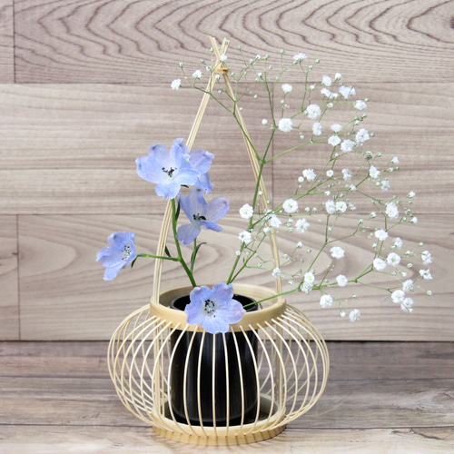 駿河竹千筋細工 花器 千姫 さらし 伝統工芸の竹細工 一輪挿し 駿河竹千筋細工 花器 千姫 さらし 伝統工芸の竹細工 一輪挿し