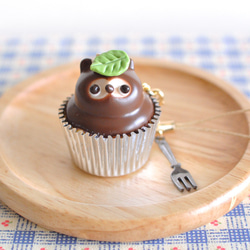 たぬきケーキ 葉っぱ付き バッグチャーム minatsu 通販 9770241