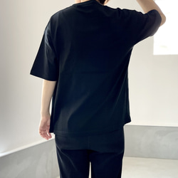 【ユニセックス】レザーパッチ&リベット付 ビッグシルエットTシャツ【3色展開】 15枚目の画像