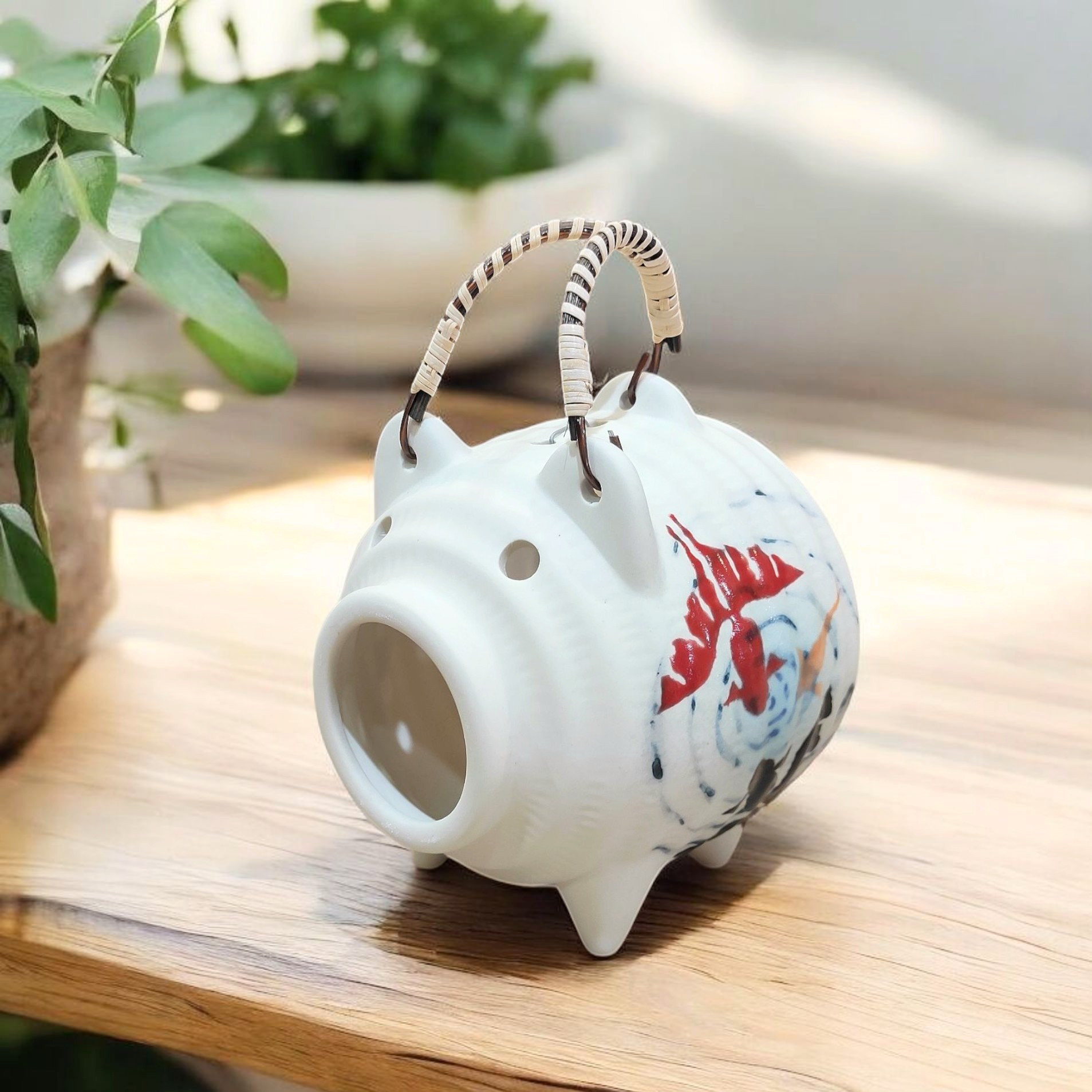 ※再販※金魚柄　蚊取り豚　蚊遣り