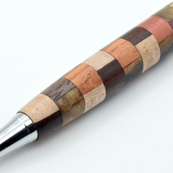 (再出品)【寄木】手作り木製ボールペン スリムライン CROSS替芯 2枚目の画像