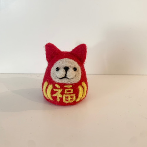 受注製作] フレンチブルドッグ 達磨 クリーム 羊毛フェルト ゆー 通販 