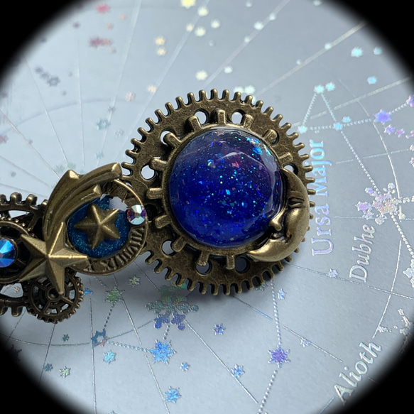 +受注製作+『アルクトスの光彩』スチームパンク バレッタ 3枚目の画像