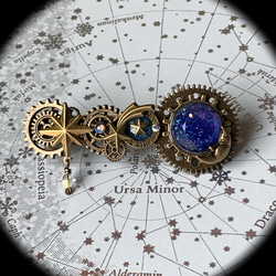 +受注製作+『アルクトスの光彩』スチームパンク バレッタ 2枚目の画像