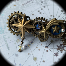 +受注製作+『アルクトスの光彩』スチームパンク バレッタ 4枚目の画像