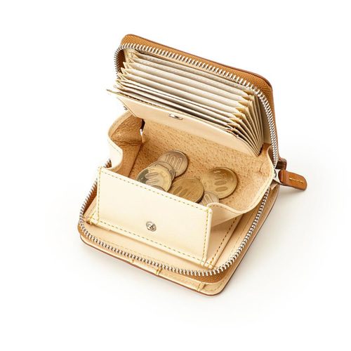 刻印可】長財布並みの収納力を持つ大容量二つ折り財布！ ミニマルチ