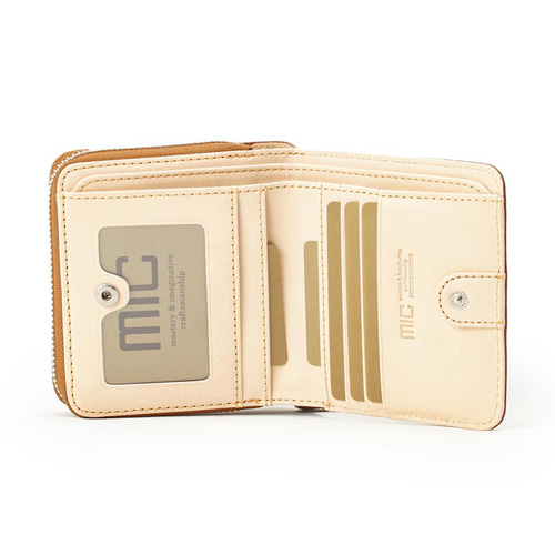 刻印可】長財布並みの収納力を持つ大容量二つ折り財布！ ミニマルチ