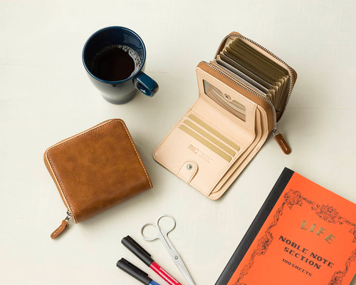 刻印可】長財布並みの収納力を持つ大容量二つ折り財布！ ミニマルチ