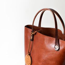 高級牛革斜め掛けショルダーバッグ２Wayバッグポーチ袋付き茶色 9枚目の画像