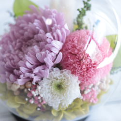 大切な方に贈る仏花～輪菊とピンポンマム・スイートライラック～＊プリザーブドフラワー 9枚目の画像