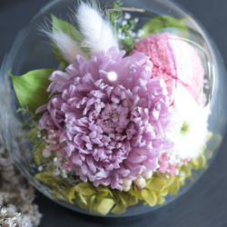 大切な方に贈る仏花～輪菊とピンポンマム・スイートライラック～＊プリザーブドフラワー 11枚目の画像