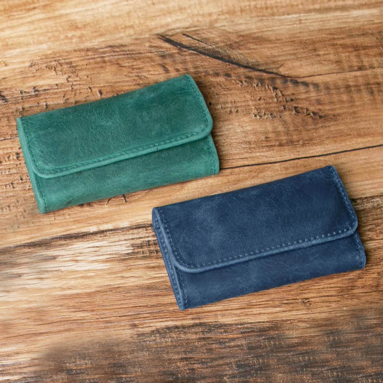 【ペアセット割】Creema限定 ペア キーケース 手のひらサイズ スマートキー 本革 HAK033