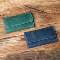 [成對套裝優惠] Creema 專屬成對鑰匙包 手掌大小智慧鑰匙 真皮 HAK033 第1張的照片