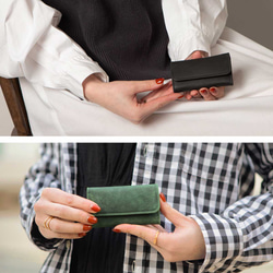 [成對套裝優惠] Creema 專屬成對鑰匙包 手掌大小智慧鑰匙 真皮 HAK033 第13張的照片