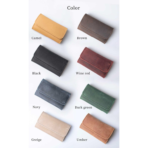 [成對套裝優惠] Creema 專屬成對鑰匙包 手掌大小智慧鑰匙 真皮 HAK033 第17張的照片