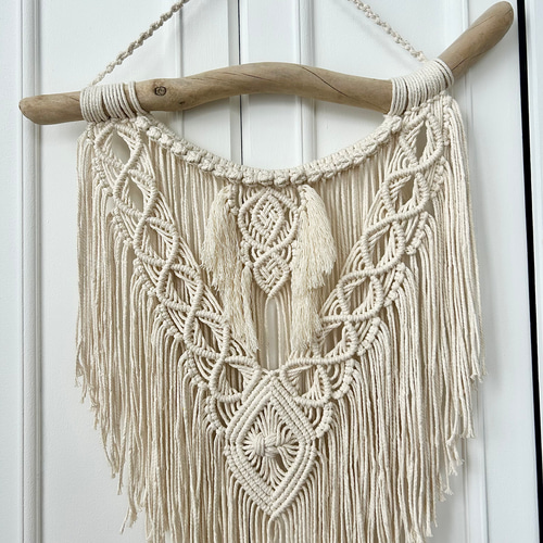 流木マクラメタペストリーN1 タペストリー・壁掛け ミ・アンジュ