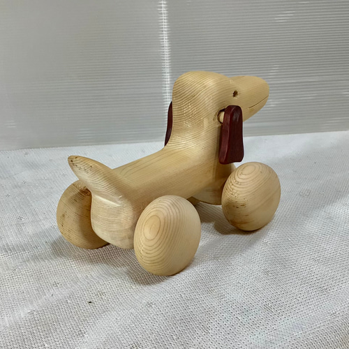 天然木 犬 車 ワンチャン 一点物 手造り その他インテリア雑貨 mokuba