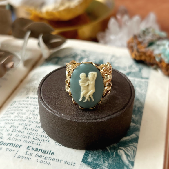 ヴィンテージ双子座のリング【アンティーク･指輪･誕生日･プレゼント･星座･クール･上品】{RRG-201｝ 1枚目の画像