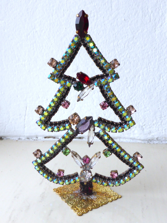 チェコビジュー　魅惑的なツリー　Czech Glass Beads 1個 4枚目の画像