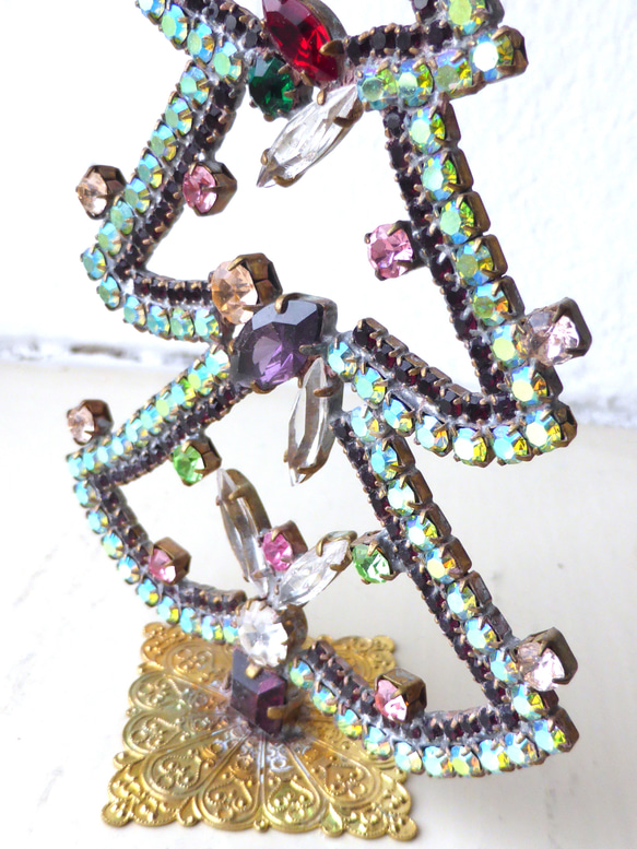 チェコビジュー　魅惑的なツリー　Czech Glass Beads 1個 6枚目の画像