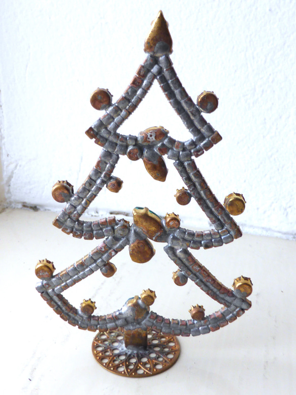 チェコビジュー　魅惑的なツリー　Czech Glass Beads 1個 10枚目の画像