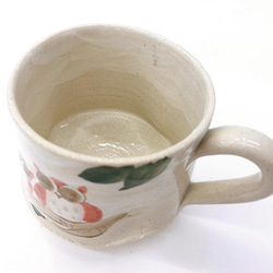 【清水焼】　ふくろうの森　マグカップ（赤） 3枚目の画像