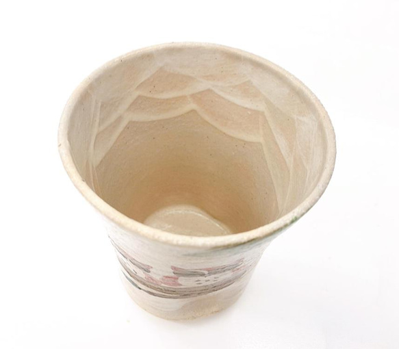 【清水焼】ふくろうの森　フリーカップ（赤） 3枚目の画像