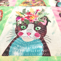 再販】USAコットン パネル生地 FREE SPIRIT Mia Charro FLORAL PETS