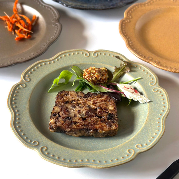 リーフリム フラワープレート（17.5cm） 7color /r98 4枚目の画像