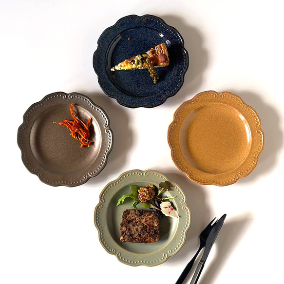 リーフリム フラワープレート（17.5cm） 7color /r98 3枚目の画像