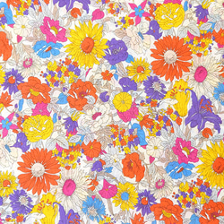 ローン生地【50×110cm】 花柄 花 鮮やか カラフル 綺麗 おしゃれ 薄手 生地 布 4枚目の画像