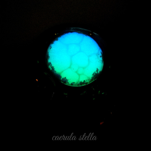 ハンドメイド　蓄光　ギャラクシーポニーフック 暗闇で光る【 天空 の 紋章 ポニーフック 】 レジン