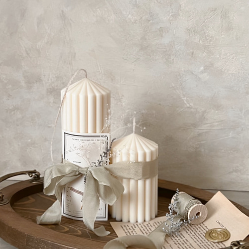 特集掲載 シルクリボンのキャンドル ウェルカムスペース 結婚祝い