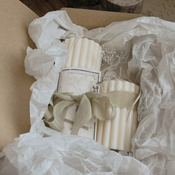 特集掲載 ギフトBOX付 シルクリボンとドライフラワーキャンドル ウェルカムスペース　結婚祝い ウエディング 装飾　 5枚目の画像