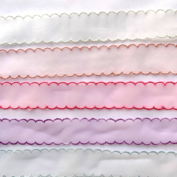 レースリボン  ピンク＆ホワイト＆チェリーピンク＆ブルー＆パープル　40ｍｍ　2ｍ 1枚目の画像