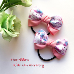 再販2【くすみピンク】ナチュラルリボン♡ヘアゴム2個セット 1_3bc85b1f5b0afe08b46ffb826935