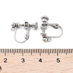 《316サージカルステンレス》10個5ペア　　金属アレルギー対応　イヤリング　ネジバネ　18Kゴールド/シルバー 　 7枚目の画像